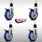 Service Caster 5'' SS Blue Poly Swivel 1-7/8'' Expanding Stem Caster Set Total Lock Brake, 4PK SCC-SSEXTTL20S514-PPUB-BLUE-178-4 - alternate 3